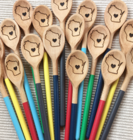 Embellish by Sandra State Wooden Spoons: Green / WI