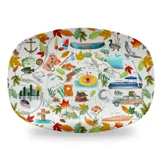 dishique Lake Pattern Unbreakable Platter