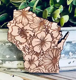 The Farmer's Wife Wisconsin Floral Magnet