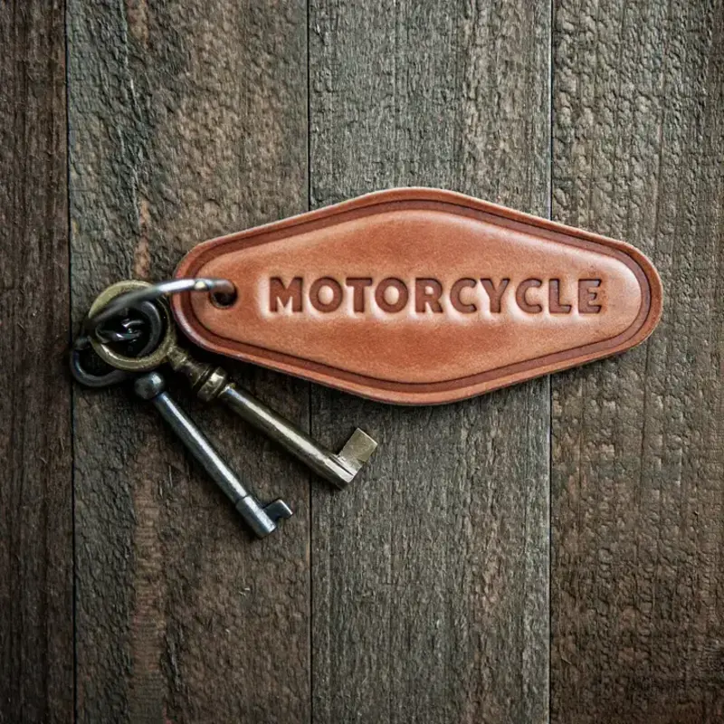 Sugarhouse Leather Motorcyle Leather Keychain