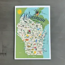 Galleyware Wisconsin 4 x 6 Postcard