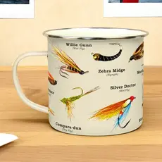 Gift Republic Enamel Mug - Fly Fishing