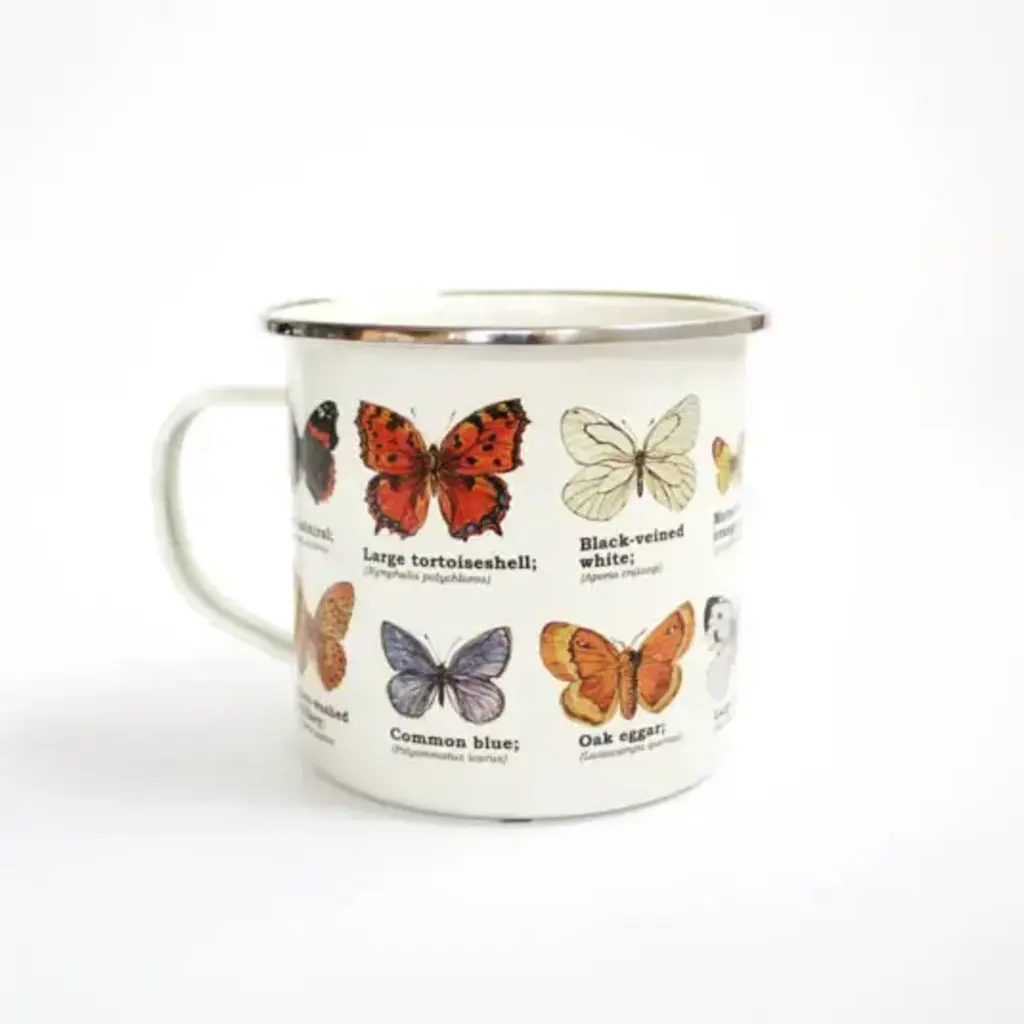 Gift Republic Enamel Mug - Butterflies