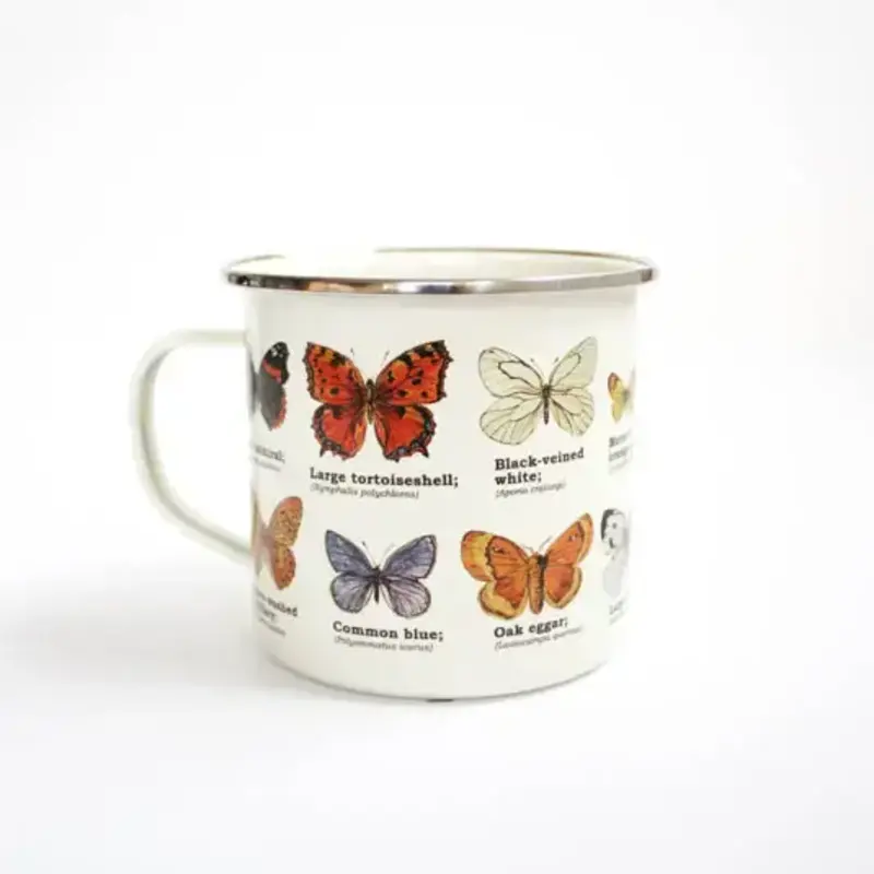 Gift Republic Enamel Mug - Butterflies