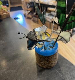 Nancy Jackson Stained Glass -  Bee on Stake