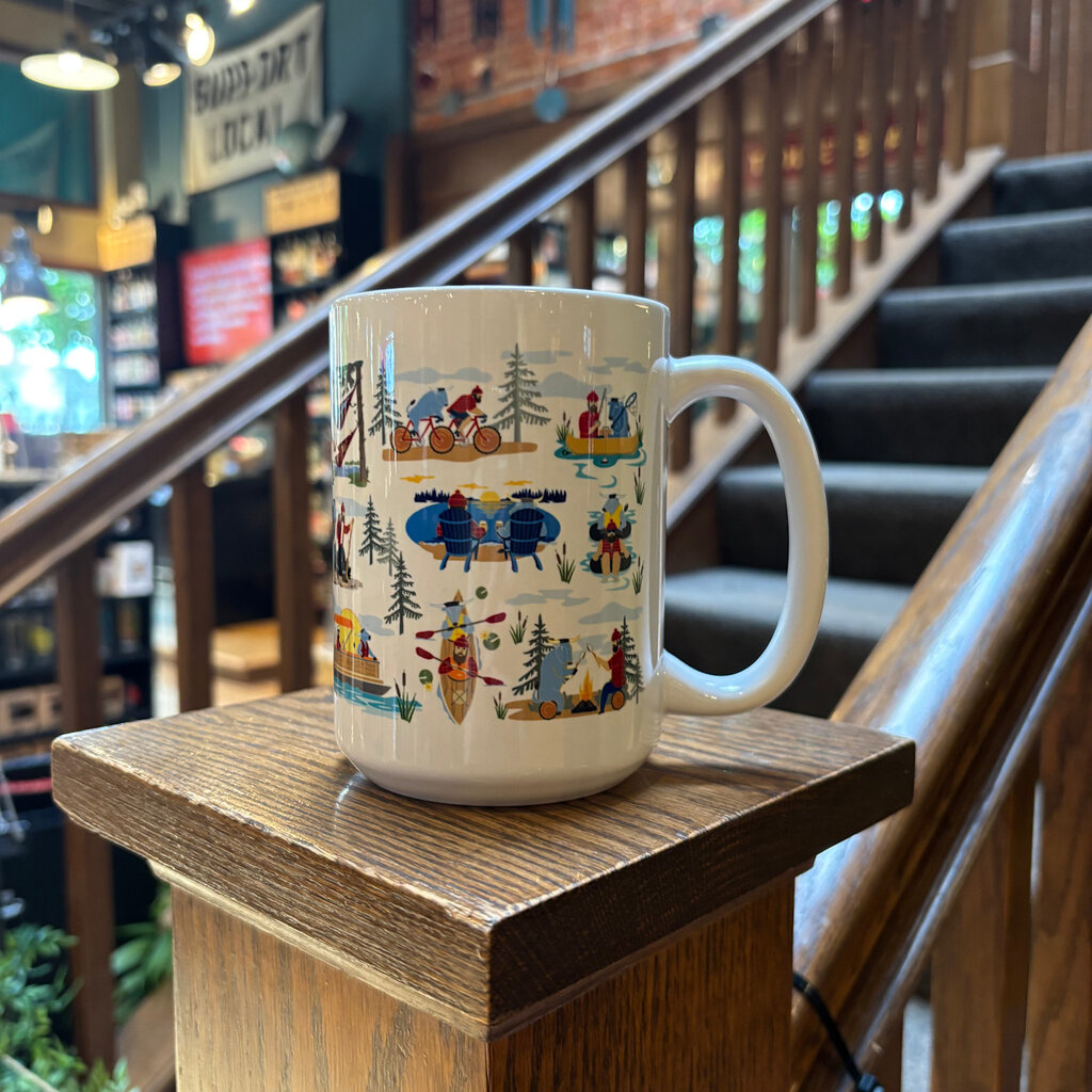 Creative Compass Ceramic Coffee Mug - Summer Paul Bunyan and Babe