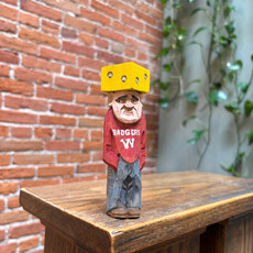 Denny Williams Wood Carving - Wisconsin Badger Cheesehead