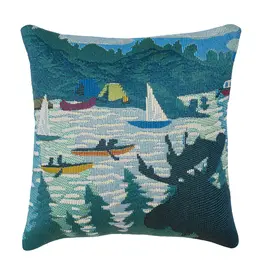 Liora Manne Indoor/Outdoor Pillow - Marina Lake Life 18 x 18
