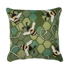 Liora Manne Indoor/Outdoor Pillow - Marina Bee Free 18 x 18