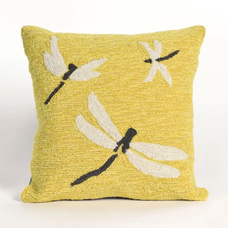 Liora Manne Indoor/Outdoor Pillow - Dragonfly 18 x 18