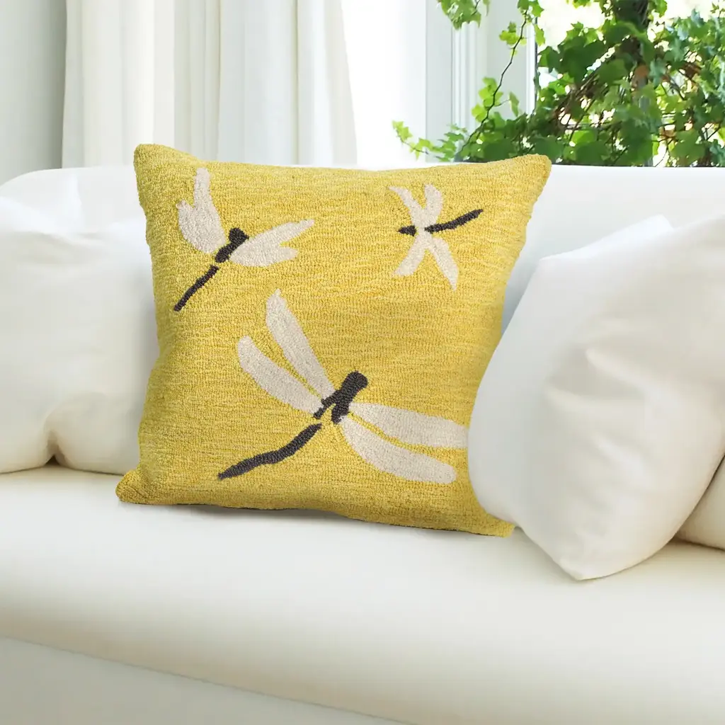 Liora Manne Indoor/Outdoor Pillow - Dragonfly 18 x 18