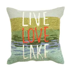 Liora Manne Indoor/Outdoor Pillow - Live Love Lake 18 x 18