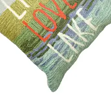 Liora Manne Indoor/Outdoor Pillow - Live Love Lake 18 x 18