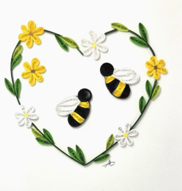 Iconic Quilling Quilling Greeting Card Daisy Heart Bees