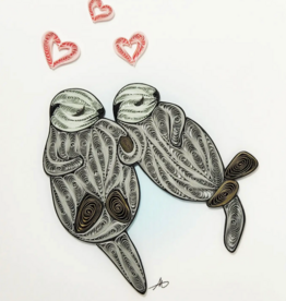 Iconic Quilling Quilling Greeting Card Otter Couple
