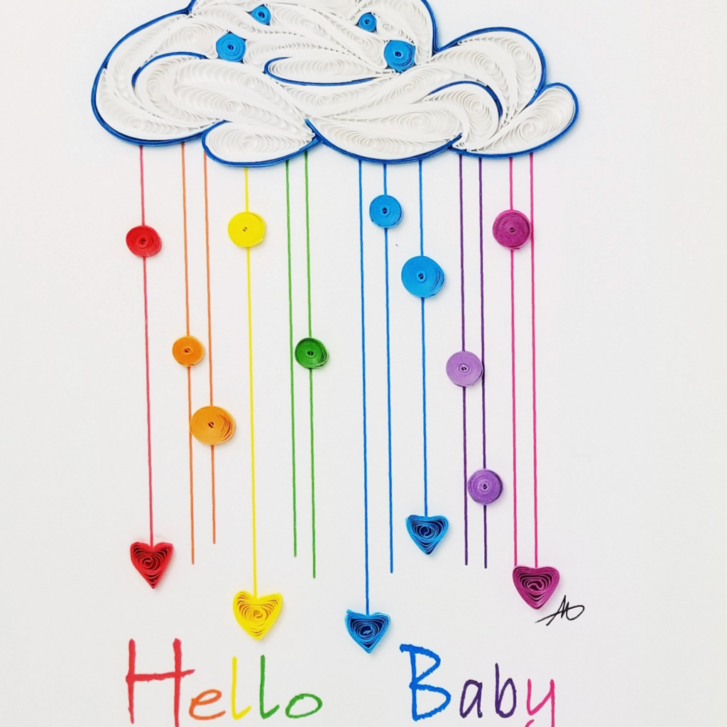 Iconic Quilling Quilling Greeting Card Hello Baby