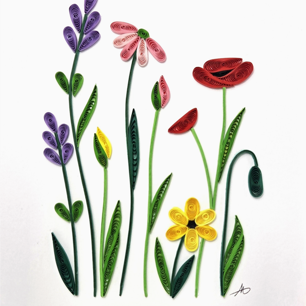 Iconic Quilling Quilling Greeting Card Wild Flowers