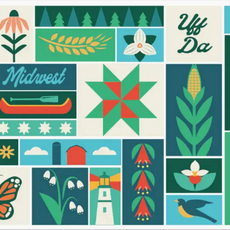 Creative Compass Postcard Midwest Summer