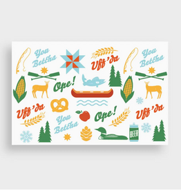 Creative Compass Postcard Midwest Icons