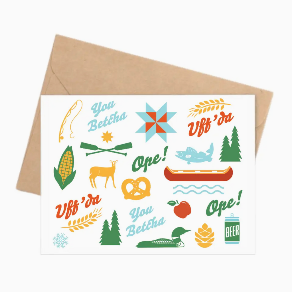 Creative Compass Notecard Midwest Icons