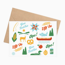 Creative Compass Notecard Midwest Icons