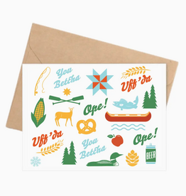 Creative Compass Notecard Midwest Icons
