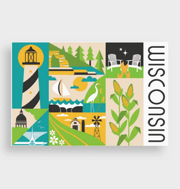 Creative Compass Postcard WI Square Scene