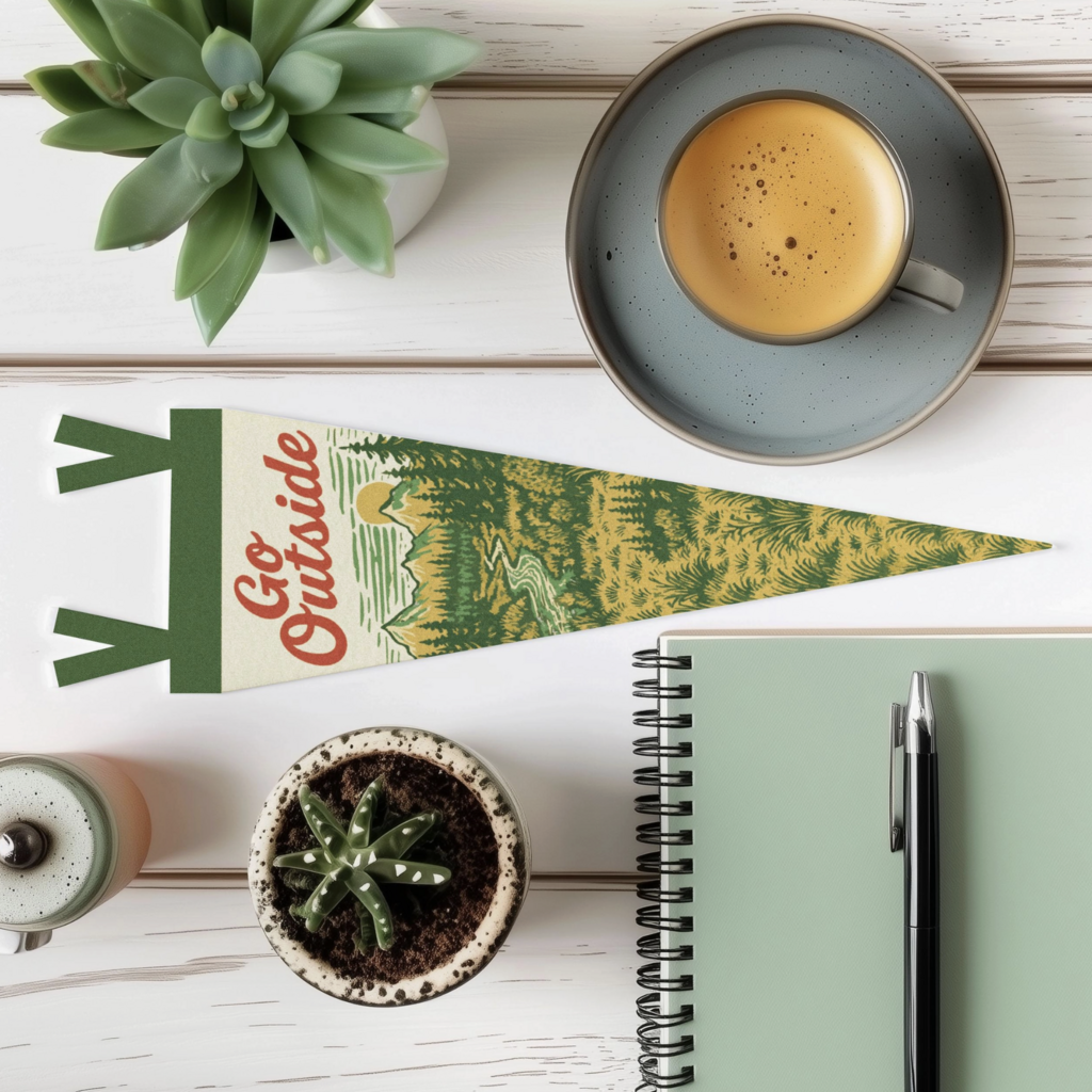 Benoits Design Co. Felt Pennant - Go Outside