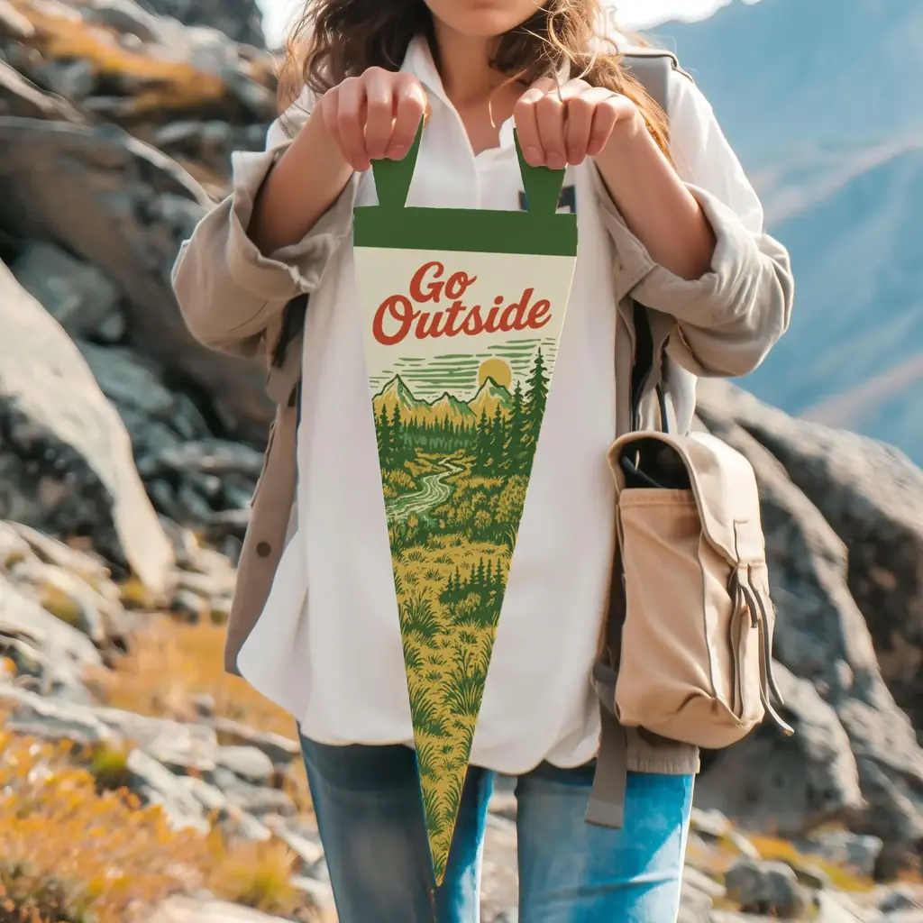 Benoits Design Co. Felt Pennant - Go Outside