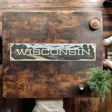 Benoits Design Co. Felt Banner - Wisconsin