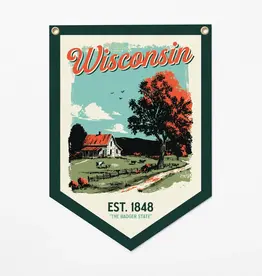 Benoits Design Co. Felt Camp Flag - Wisconsin 16" x 22.4"