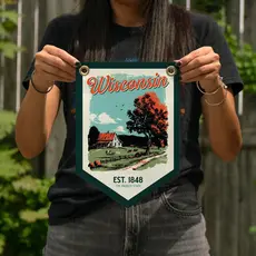 Benoits Design Co. Felt Camp Flag - Wisconsin 8" x 11.25"