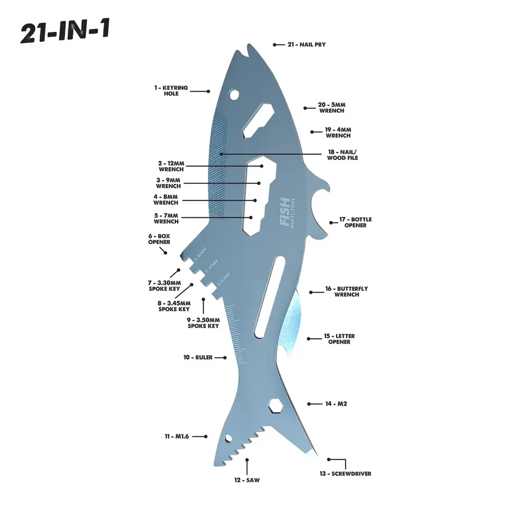 Gift Republic Fish Multi Tool