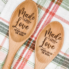 Wood & Ash "Made With Love" Wooden Spoon