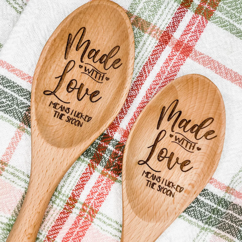 Wood & Ash "Made With Love" Wooden Spoon