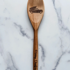 Wood & Ash Merry Christmas Vintage Truck Wooden Spoon