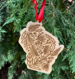 Bottlebrush Graphics Ornament - Winter Greenery