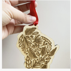 Bottlebrush Graphics Ornament - Winter Greenery
