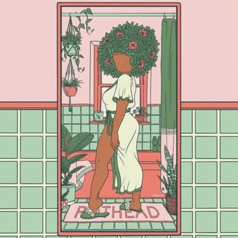 Pothead Prints Pothead Print - "Bathroom Baddie"  (8x8)