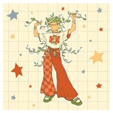 Pothead Prints Pothead Print - "Super STAR"  (8x8)
