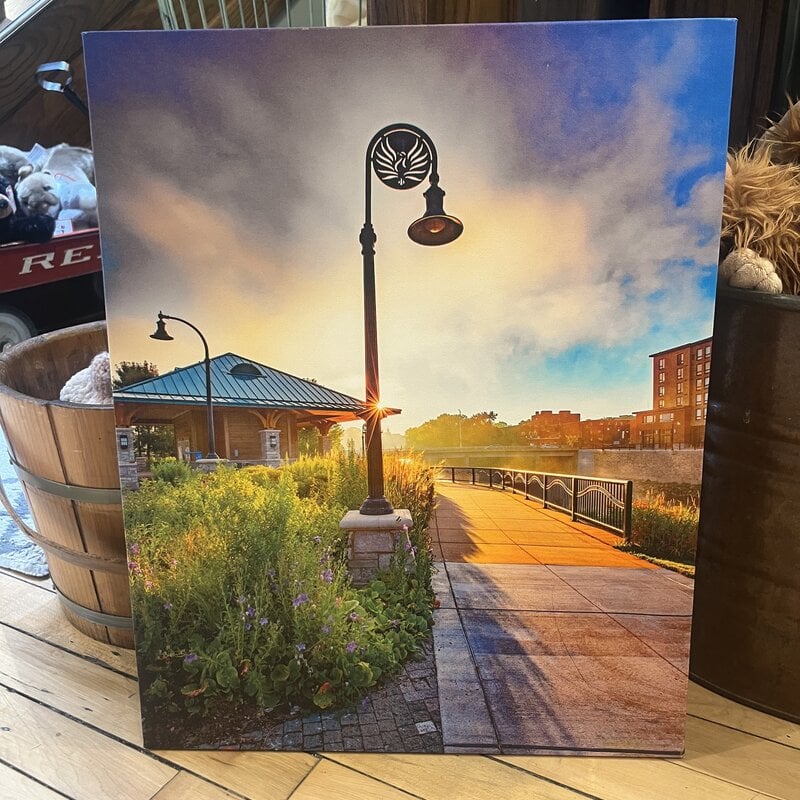 Lloyd Fleig Canvas Print - Early Morning In The Park 16x20
