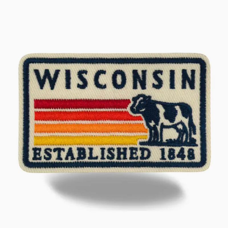 Northern Icons Creations Wisconsin Cow Vintage Embroidered Patch