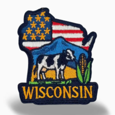 Northern Icons Creations Wisconsin Dairy Cow w/Flag Patch