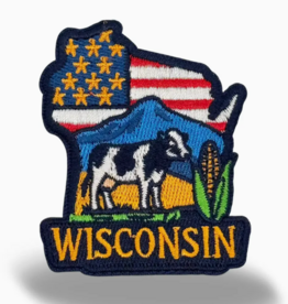 Northern Icons Creations Wisconsin Dairy Cow w/Flag Patch