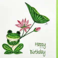 Iconic Quilling Quilling Greeting Card Happy Birthday Frog (Lotus)