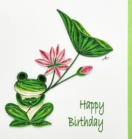 Iconic Quilling Quilling Greeting Card Happy Birthday Frog (Lotus)