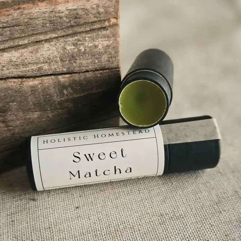 Holistic Homestead Herbal Lip Balm  Sweet Matcha