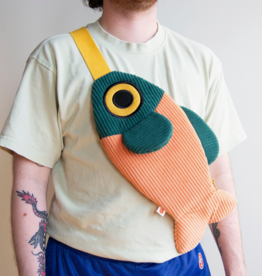 Curlworks The Fish Bag - Coral/Dark Green