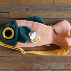 Curlworks The Fish Bag - Coral/Dark Green