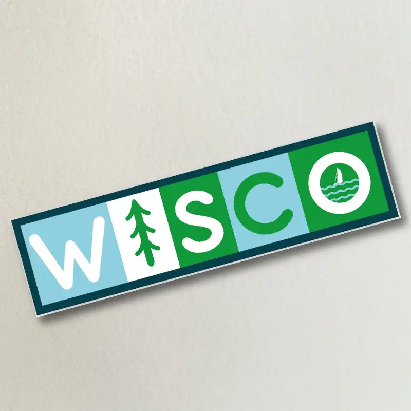 Bottlebrush Graphics Vinyl Sticker - Wisco Blocks